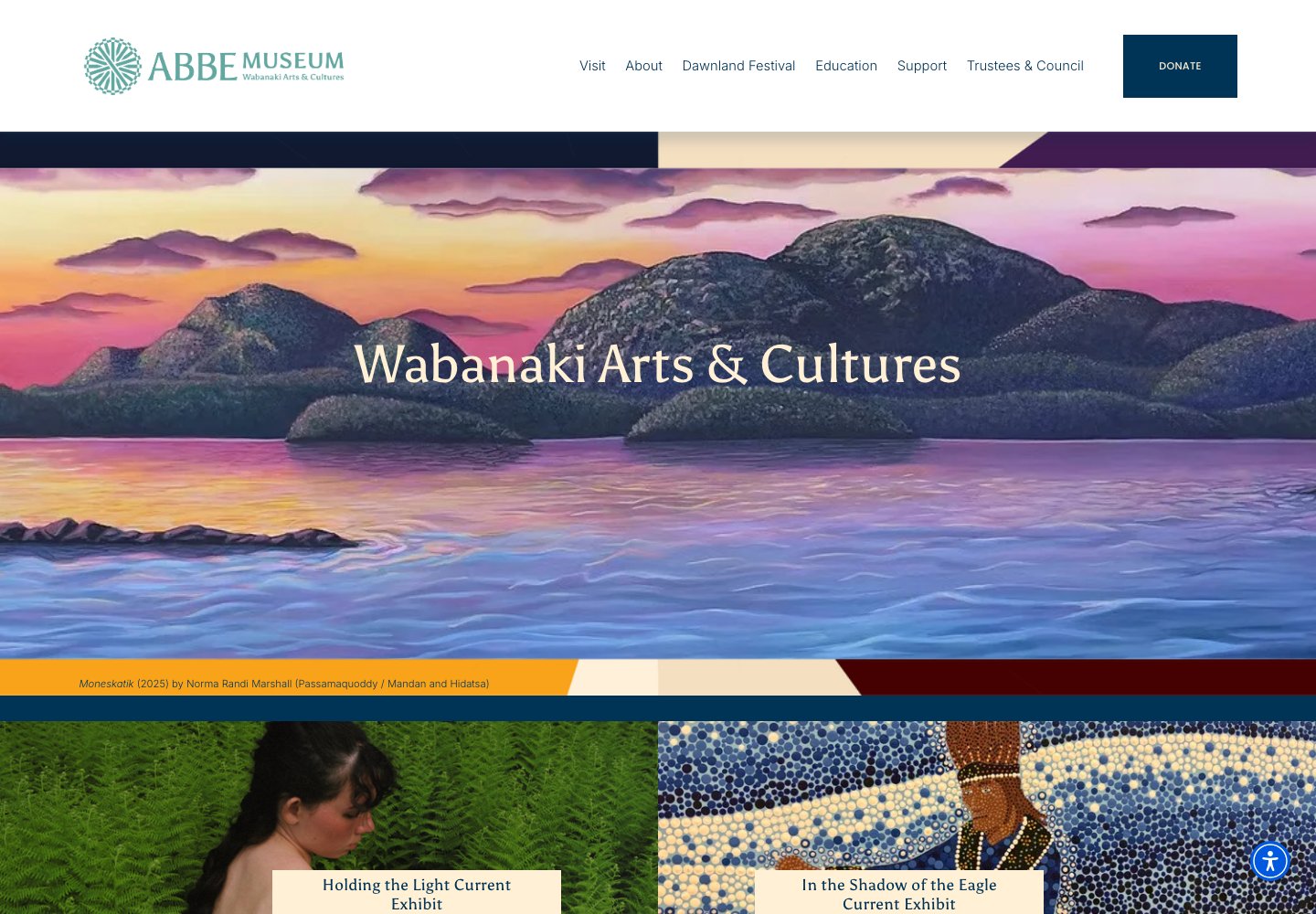Homepage preview of Abbe Museum