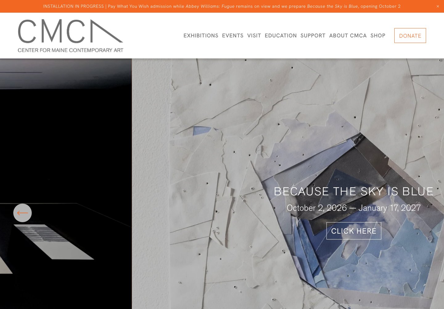 Homepage preview of Center for Maine Contemporary Art
